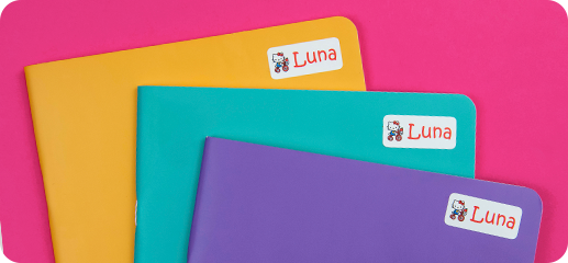 Sticker labels applied to items and equipment