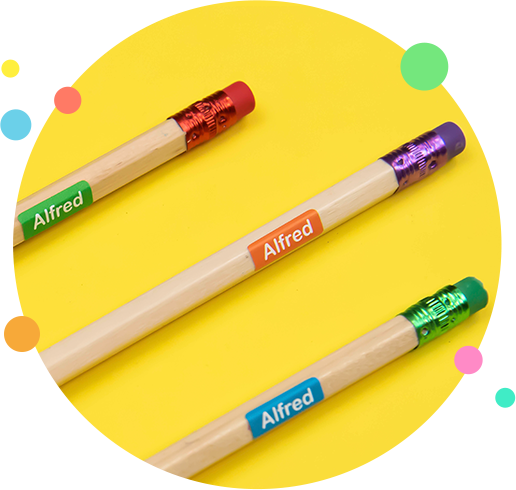 pencils with ministickers